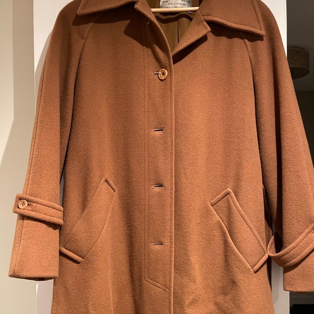 Women's Jaeger Camel hair and wool coat